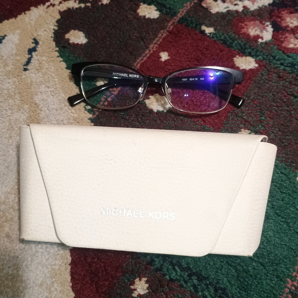 Michael Kors Black RX Eyeglasses with White Case (Case EUC)